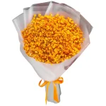 Букет из 7 оранжевых гипсофил