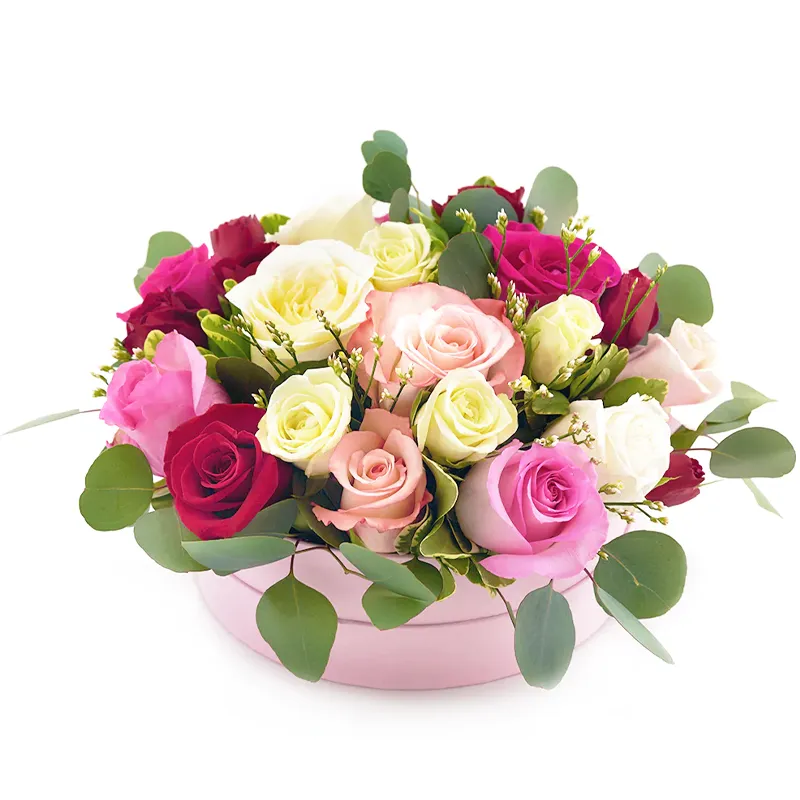 Цветы в коробке Яркость жизни